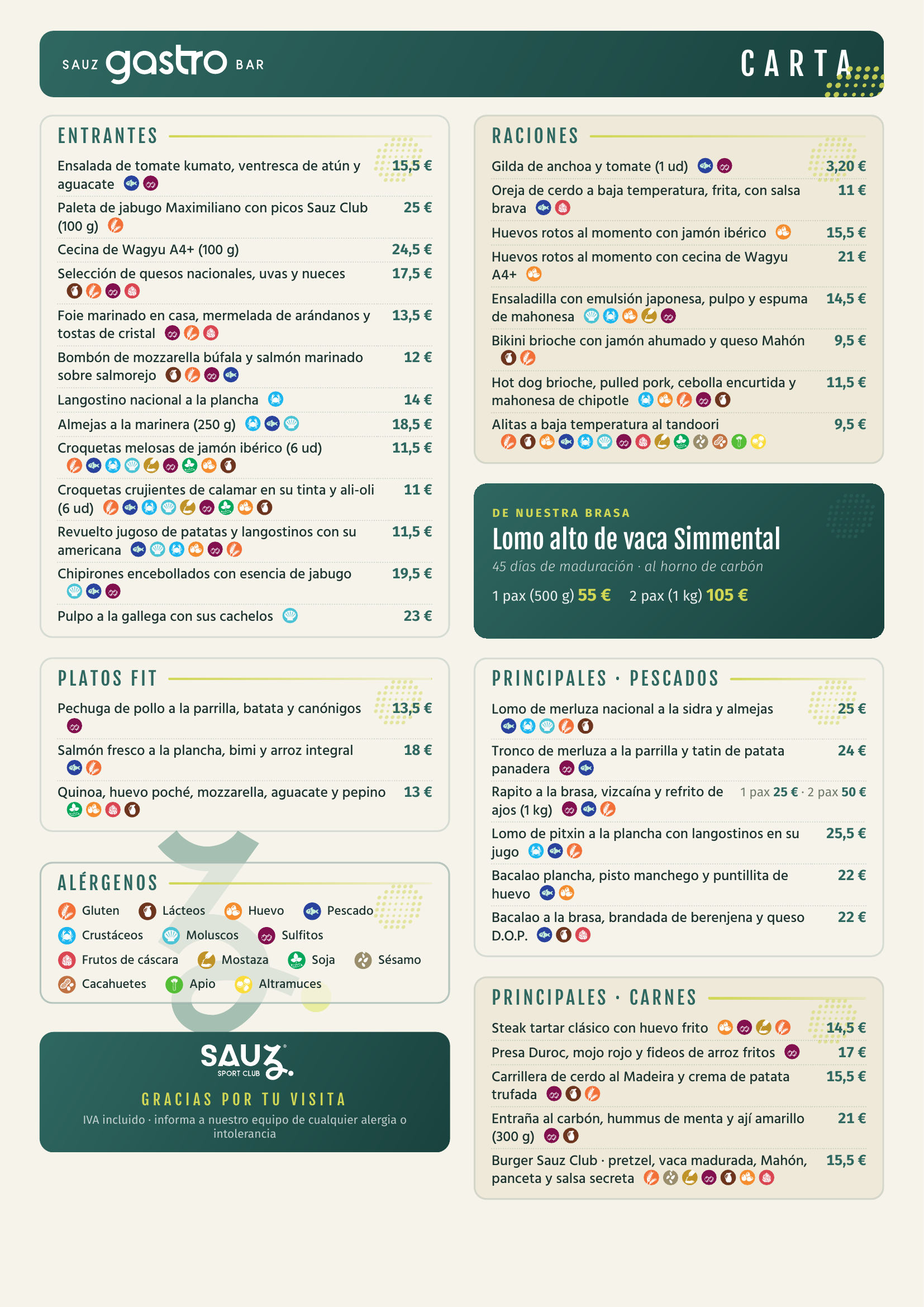 Carta · Sauz Sport Club